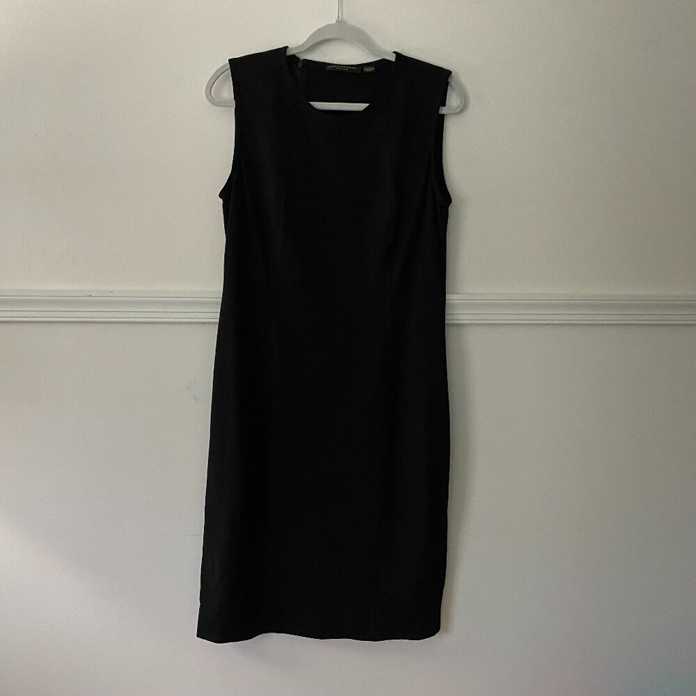 Vintage Donna Karan Black Sleeveless Shift‎ Dress Size 10